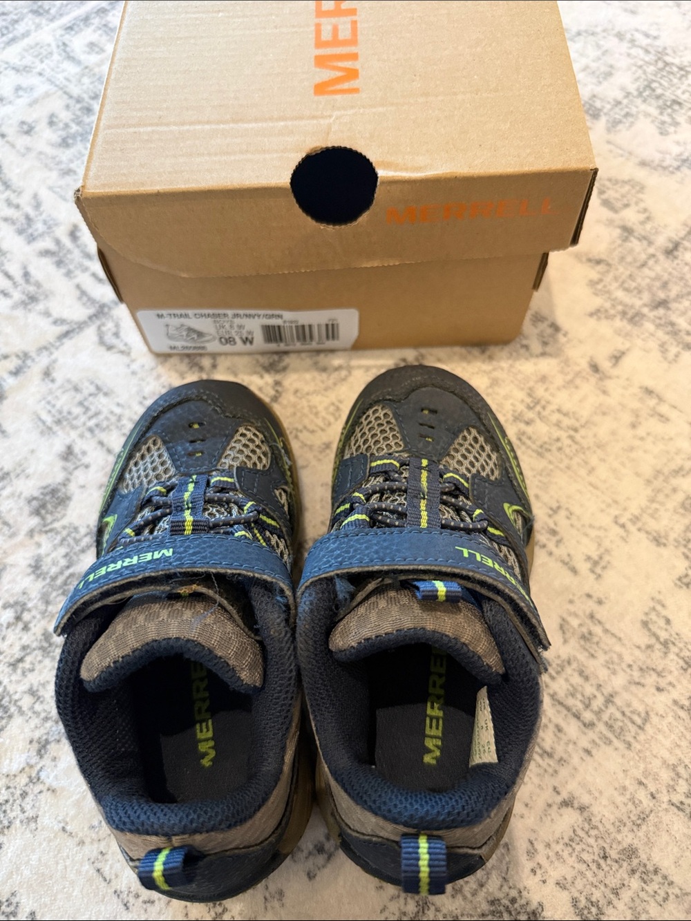 Merrell Kids Navy, Gray and Green Trail Sneakers